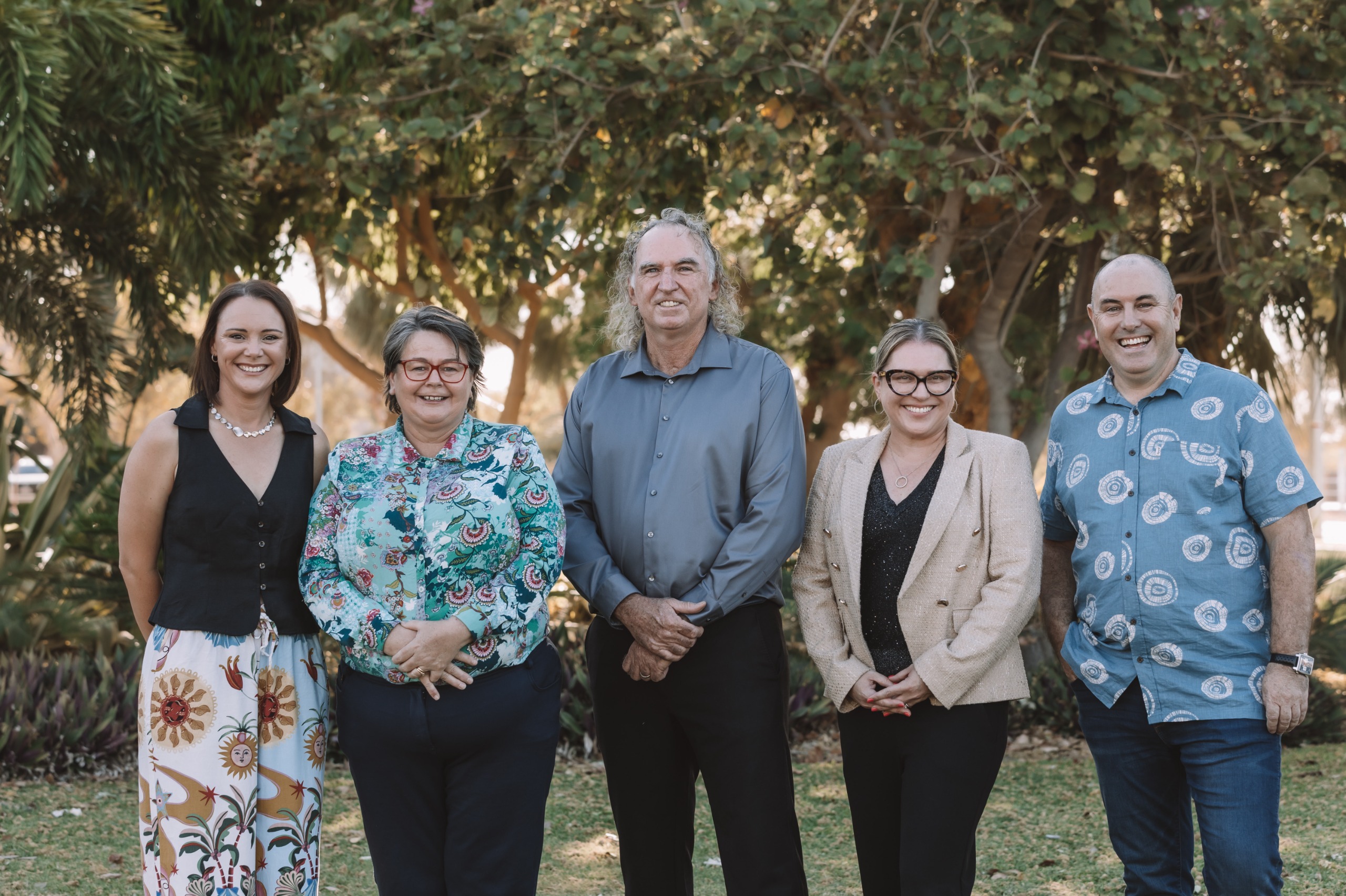 ​From left to right: Jodie Swaffer, Gillian Furlong, Geoff Harris, Daiva Gillam and Martin Byrne